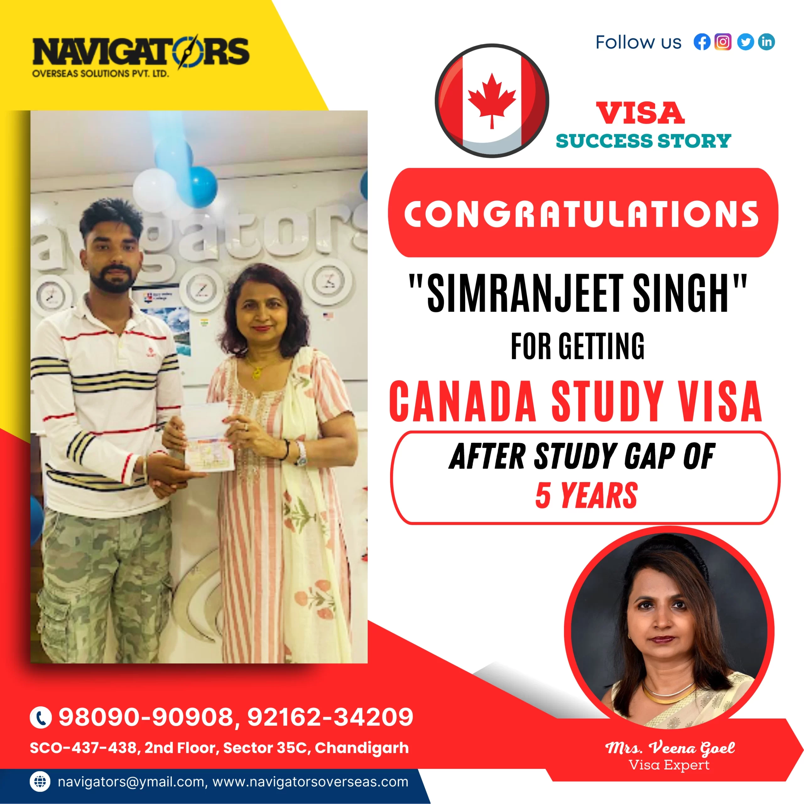 Simranjeet Singh: Embarking on a Journey to Canada