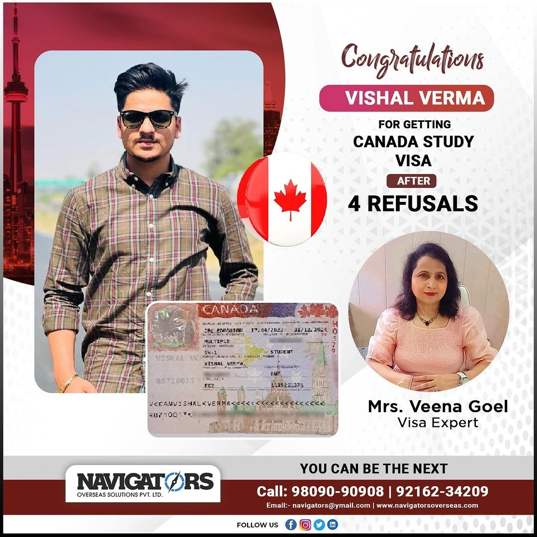 Pathway to Success: Vishal Verma's Canada Study Visa