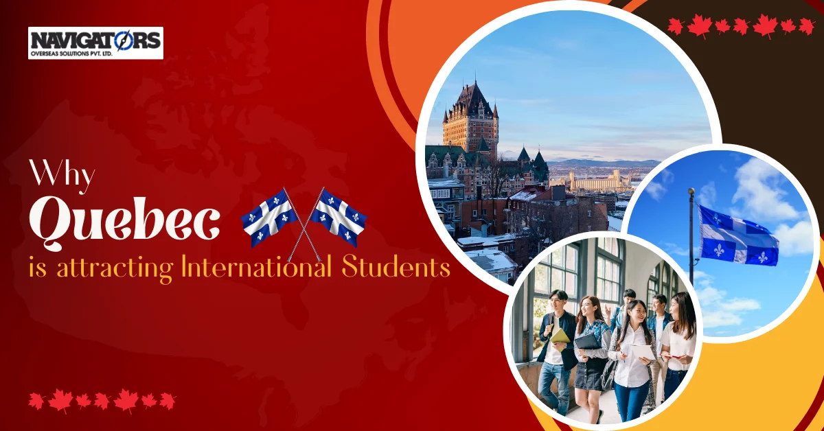 Image showcasing the reasons why Quebec is attracting international students.