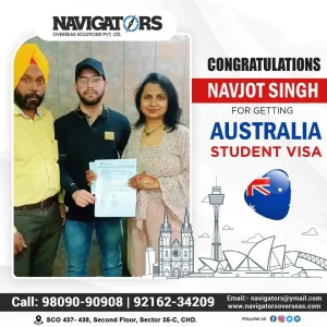 Australia Study Visa Testimonial - Navjot Singh | Navigators Overseas